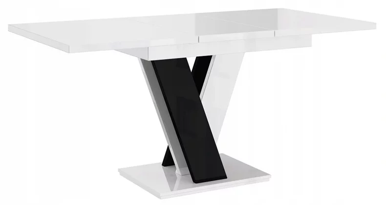Image Раскладной стол Prospero Masiv White Gloss, Black Gloss