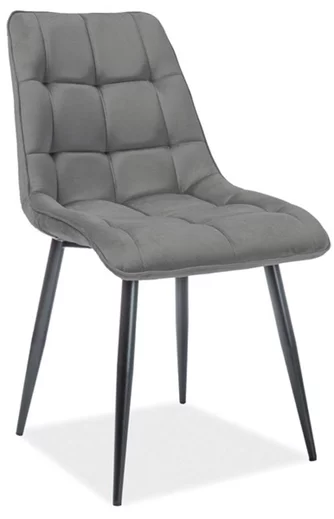 Scaun de bucatarie Signal Chic Matt Velvet Black, Gray