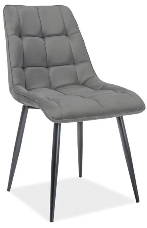 Image Scaun de bucatarie Signal Chic Matt Velvet Black, Gray