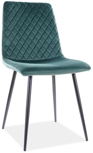 Image Scaun de bucatarie Signal Irys Velvet Black, Green