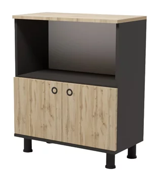 Image Тумба SMARTEX PRINTER Black, Dark Oak