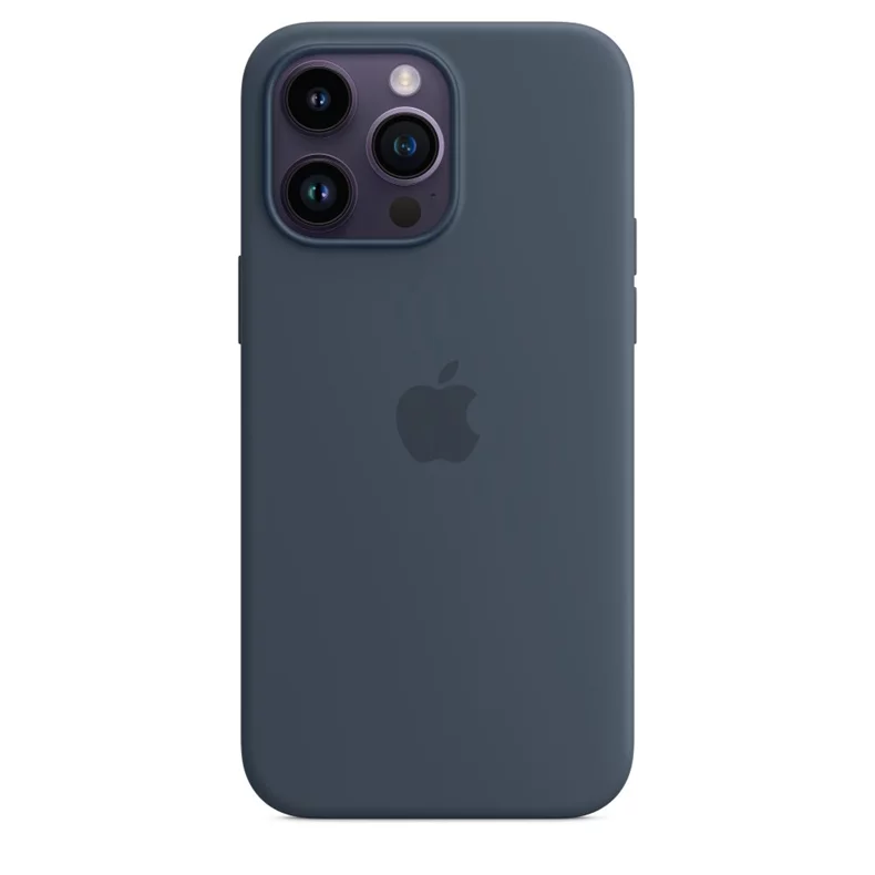 Image Husă Original iPhone 14 Pro Max Silicone Case with MagSafe Storm Blue