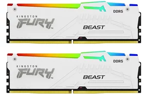 Memorie RAM Kingston FURY Beast 32GB DDR5-5600 Kit White RGB