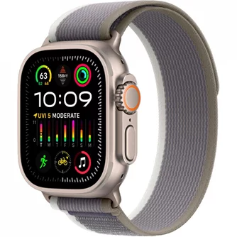 Ceas intelige Apple Watch Ultra 2 GPS + LTE 49mm MRF43 Titanium Case Green/Gray Trail Loop - M/L