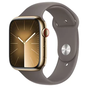 Image Умные часы Apple Watch Series 9 GPS+LTE 45mm MRMR3 Gold St. Steel,Clay Sport Band S/M