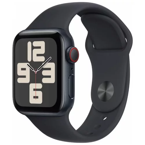 Image Ceas inteligent Apple Watch SE (2023) GPS + LTE 40mm MRG73 Al. Case, Midnight Sport Band S/M