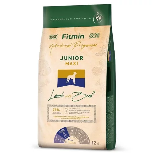 Image Hrana uscata pentru caini Fitmin maxi junior lamb&beef 12 kg