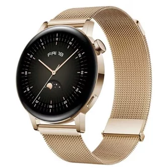 Умные часы Huawei Watch GT3 42mm, Gold Stainless Steel Case, Milanese Strap