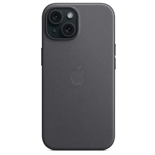 Image Husă Original iPhone 15 Fine Woven Case with MagSafe Black