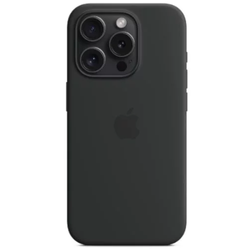 Image Husă Original iPhone 15 Pro Silicone Case with MagSafe Black