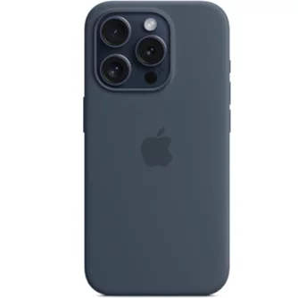 Husă Original iPhone 15 Pro Silicone Case with MagSafe Storm Blue
