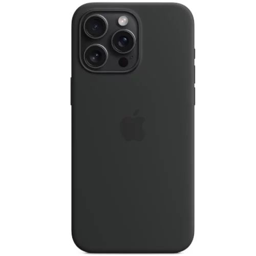 Image Husă Original iPhone 15 Pro Max Silicone Case with MagSafe Black