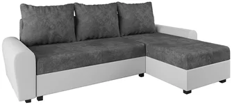 Диван угловой Space Meble Dakar L Mikrofaza 1024, D511 Gray, White