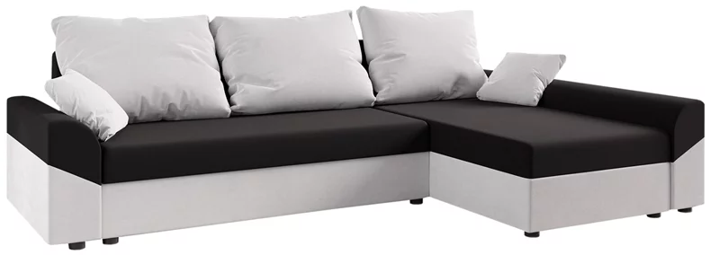 Image Canapea de colt Space Meble Denver L Rainbow 15, Rainbow 31 Black, White