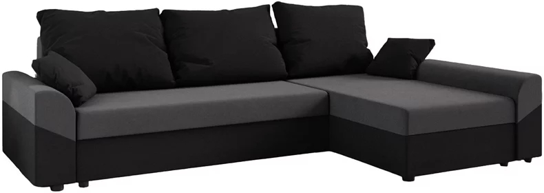 Image Canapea de colt Space Meble Denver L Mikrofaza 27, Mikrofaza 15 Gray, Black
