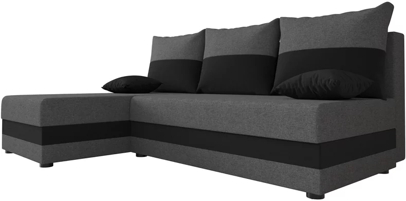 Image Диван угловой Space Meble Hewlet Sawana 05, Sawana 14 Gray Dark, Black