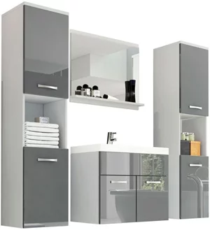 Image Комплект мебели Bratex Montreal XL White/Gray Gloss