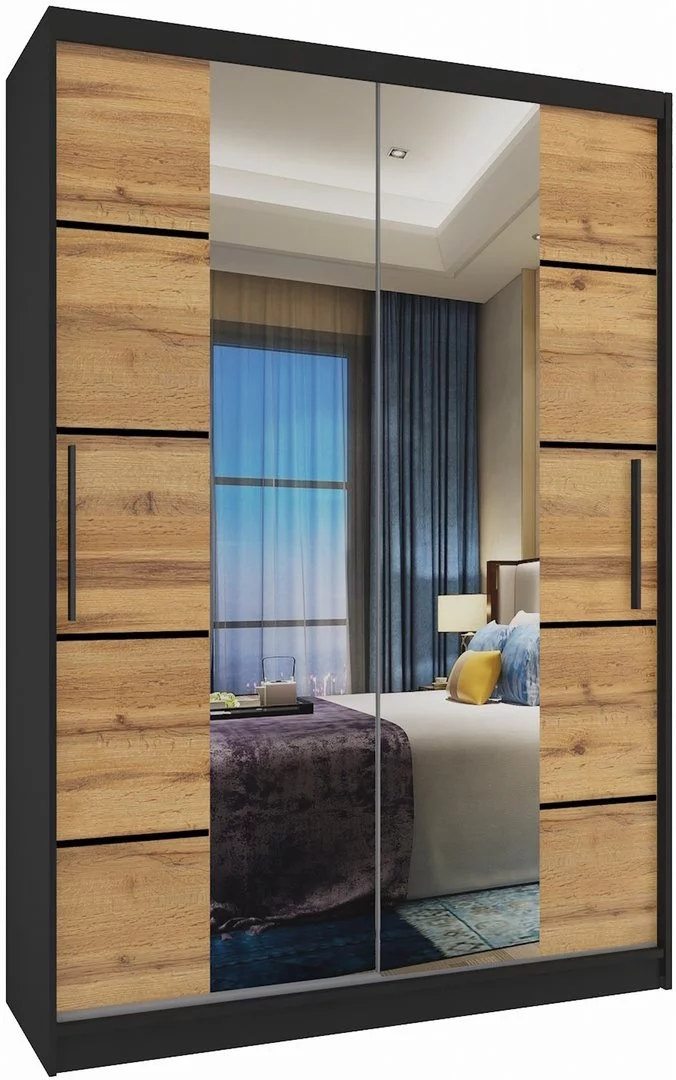 Image Dulap-cupă Belini Premium ME SZP6/1/B/DW/0/KLP Wotan Oak/Black