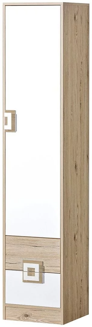 Image Шкаф пенал Mirjan24 Niczi/Nico 5 Light Oak/White