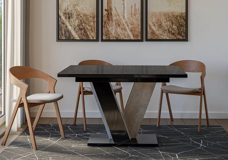 Image Стол раскладной Prospero Viney Black Gloss/Stone