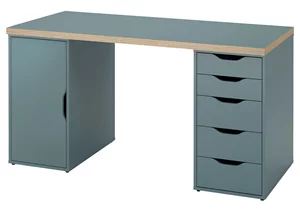 Письменный стол Ikea Lagkapten/Alex Серо-бирюзовый/Черный