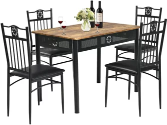 Комплект для кухни Costway HW66276BK Wood/Black