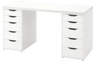 Masa de birou Ikea Lagkapten/Alex 140x60 Alb