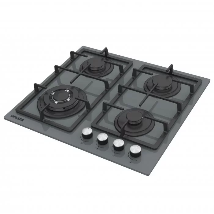 Plita de gaz Wolser WL-BRD 6402 GREY GLASS FFD