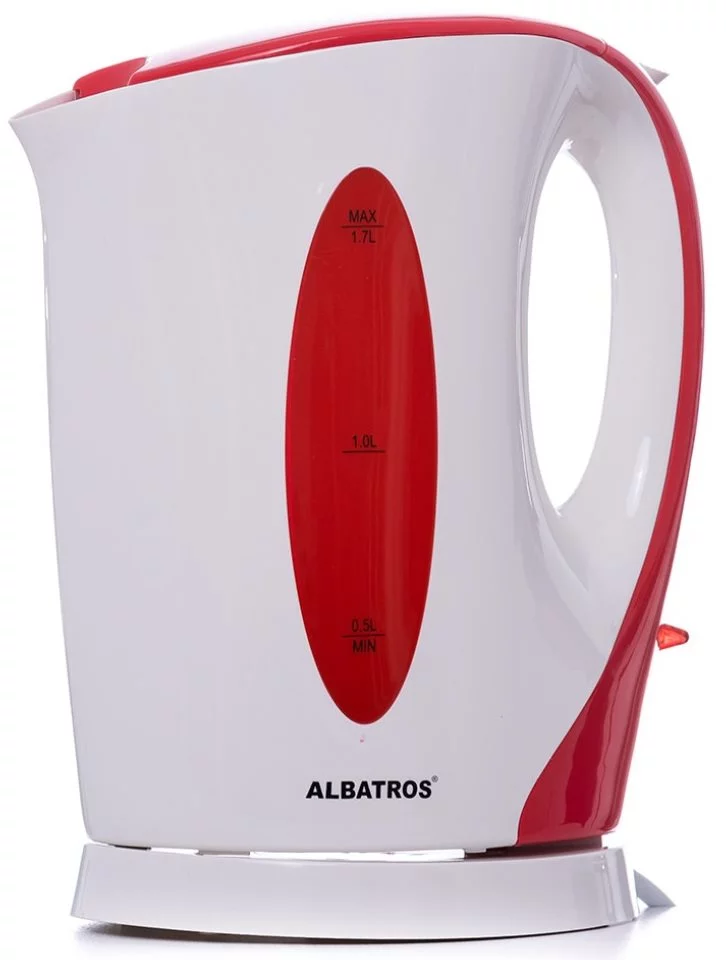 Ceainic electric Albatros Aquaria White/Red