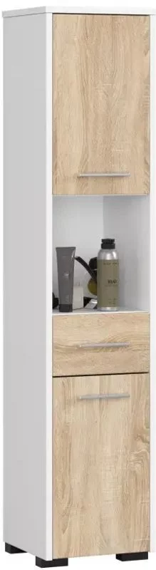 Image Dulap penal Akord Fin 30 2D1SZ1W White/Sonoma Oak