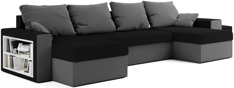 Image Canapea coltar Space Meble Boston Mikrofaza 15/Mikrofaza 27 Black/Gray