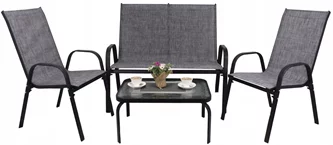 Комплект садовой мебели GardenLine NEO9924 Grey/Black