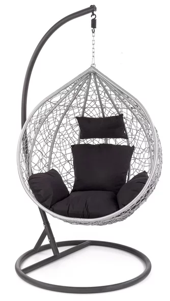 Fotoliu suspendat Halmar Eggy Gray/Black
