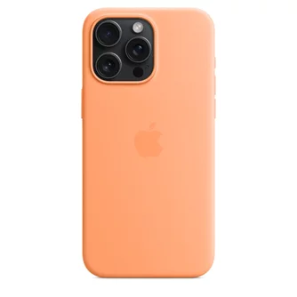 Husă Original iPhone 15 Pro Max Silicone Case Orange Sorbet