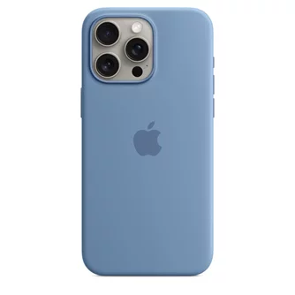 Husă Original iPhone 15 Pro Max Silicone Case Winter Blue