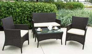 Image Комплект садовой мебели GardenLine SAD0849 Black/Cream