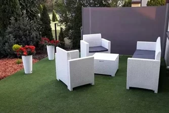 Set mobila de grădină Bica Nebraska 3 White