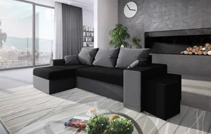 Image Диван угловой Space Meble Kansas Rainbow 15/Rainbow 27 Black/Graphite