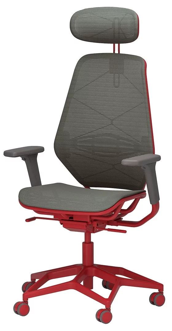 Image Игровое кресло Ikea Styrspel Серый/Красный