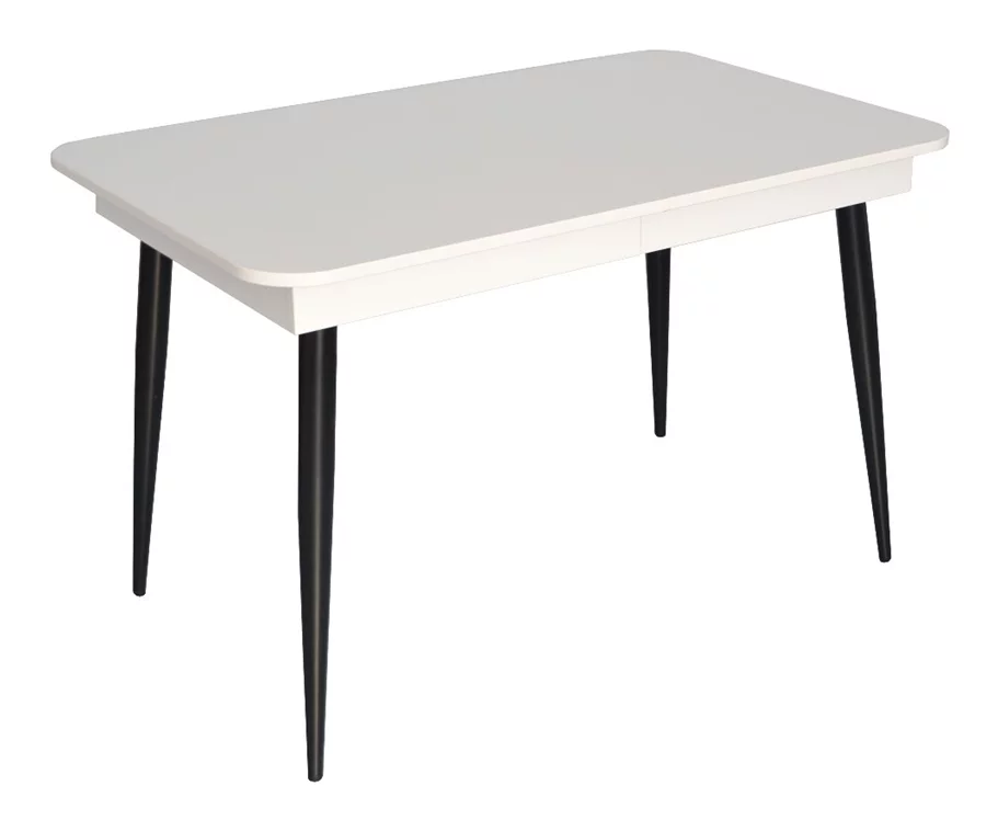 Image Masă de bucătărie extensibila Evelin DT 432-1R B Black/White