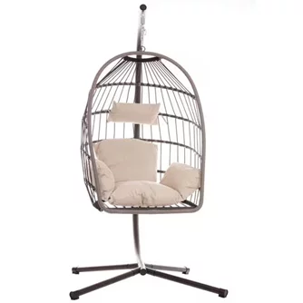 Fotoliu suspendat Cactus 115x80 cm Beige/Gray