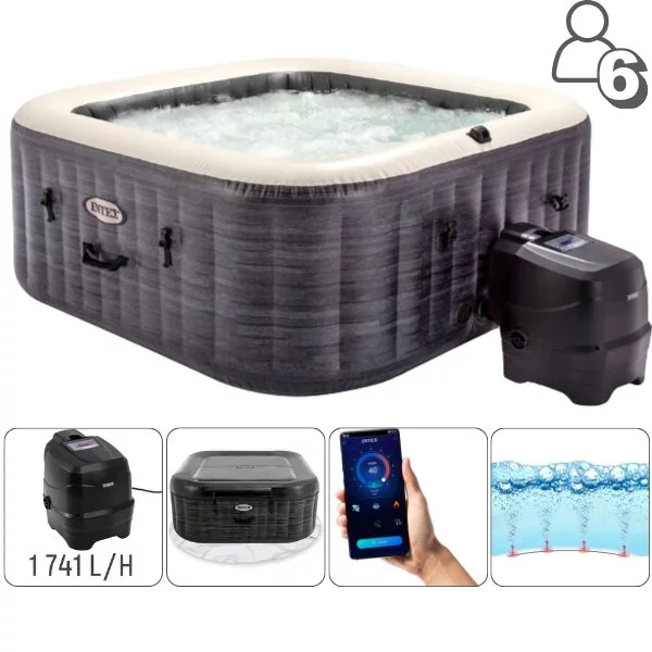 Image Надувной СПА джакузи Intex Greystone Deluxe 239х239х71