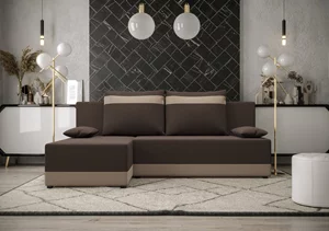 Image Угловой диван Space Meble Toledo Corner Rainbow 41/Rainbow 05 Dark Brown/Light Brown