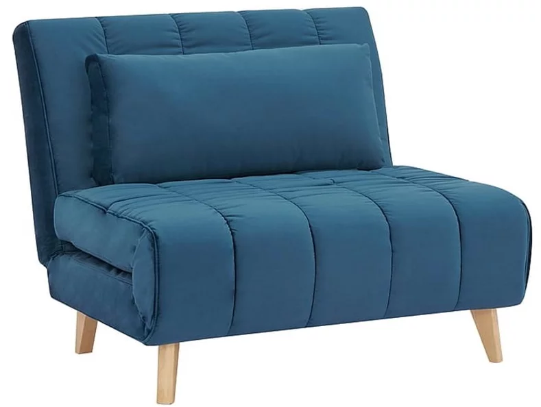 Image Fotoliu Signal Billy Velvet Blue/Beech