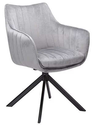 Image Scaun de bucatarie Signal Azalia Velvet Gray/Black