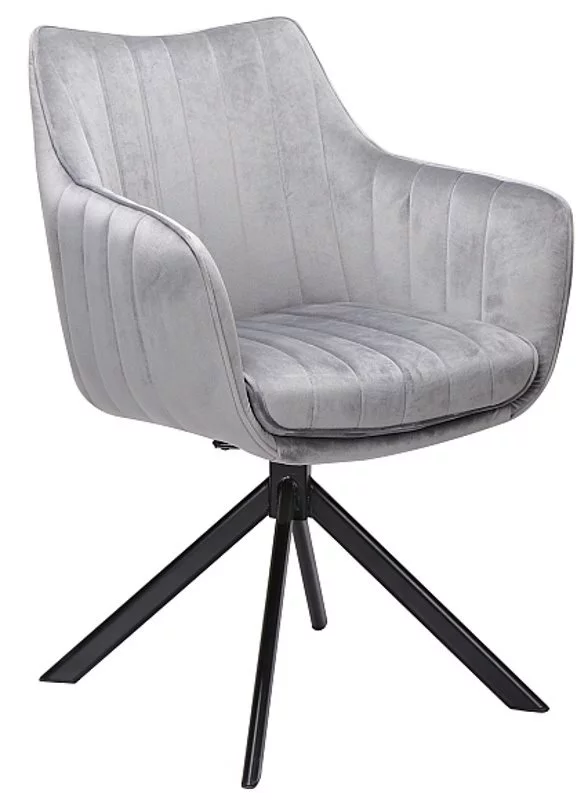 Image Стул для кухни Signal Azalia Velvet Gray/Black