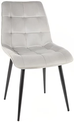Image Scaun de bucatarie Signal Chic Velvet Gray Light/Black