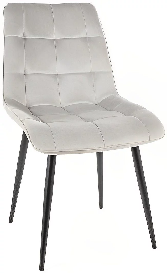 Image Scaun de bucatarie Signal Chic Velvet Gray Light/Black