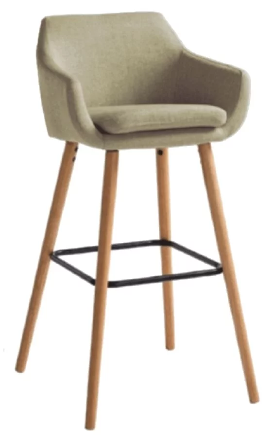 Image Барный стул Mobhaus Tahira Beige/Beech