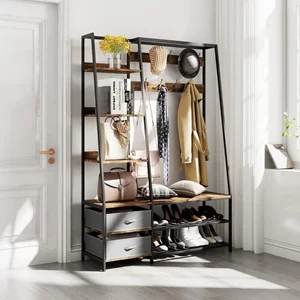 Image Прихожая Costway HU10246CF Brown/Black